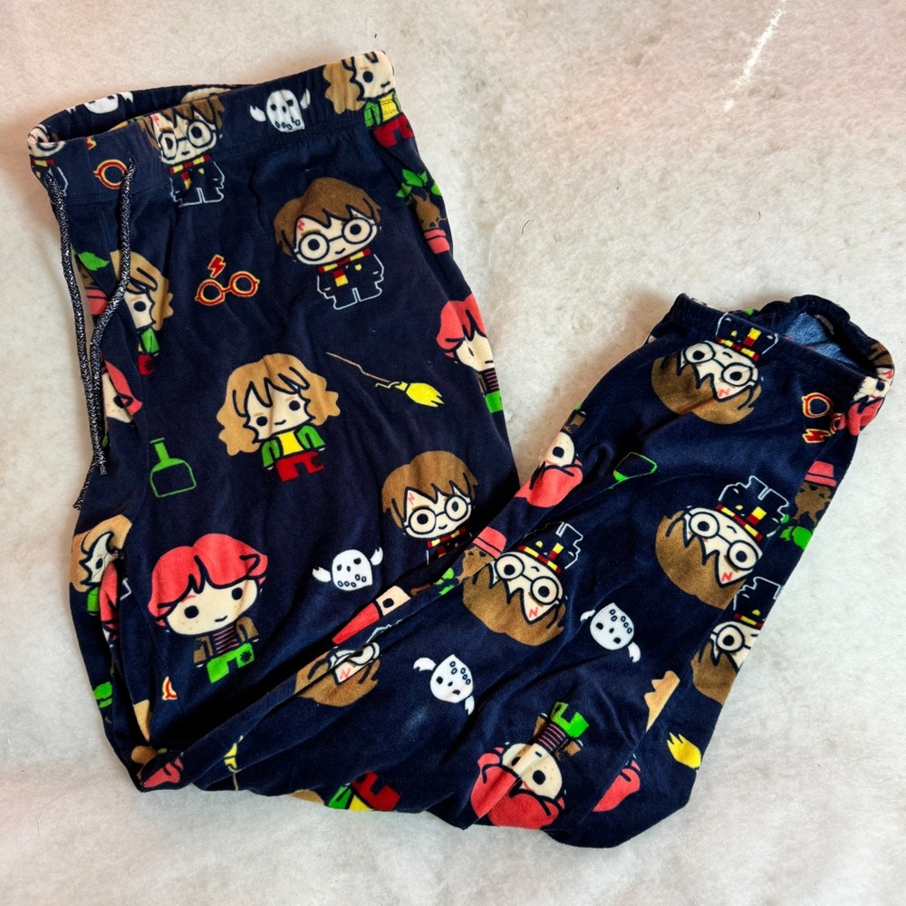 Wizarding World Of Harry Potter Navy With Characters‎ Soft Pajama Pants  Sz XL